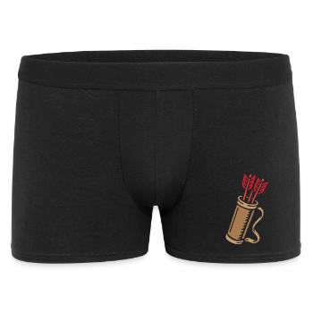 tir à l'arc archer carquois de flèches - Boxer Homme - noir - Devant