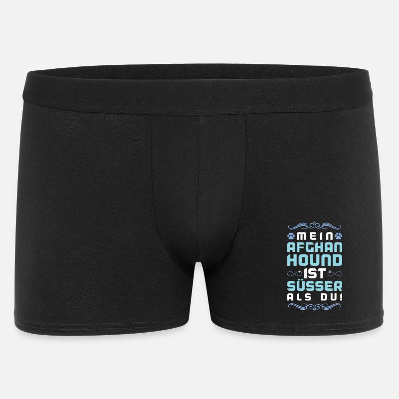 afghan hound hund spruch - Männer Boxer Shorts - Schwarz