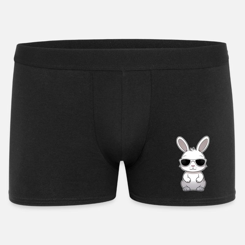 Cool bunny with sunglasses - Men's Boxer Shorts - black