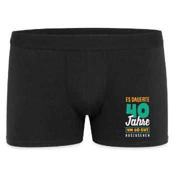 Drôle 40e anniversaire cadeau chemise d’anniversaire - Boxer Homme - noir - Devant