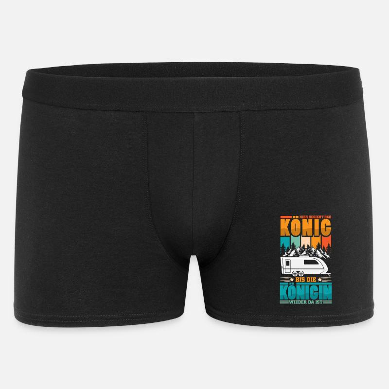 Camper Camping Caravan Saying - Men's Boxer Shorts - black