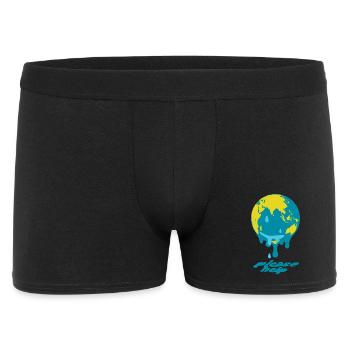 Erderwärmung Weltkugel - Männer Boxer Shorts - Schwarz - Vorne