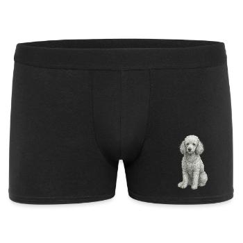 Poodle Dog in Hand Drawing style - Men's Boxer Shorts - black - Front