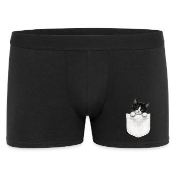 Cat Pocket peeks cute cat in the pocket - Men's Boxer Shorts - black - Front