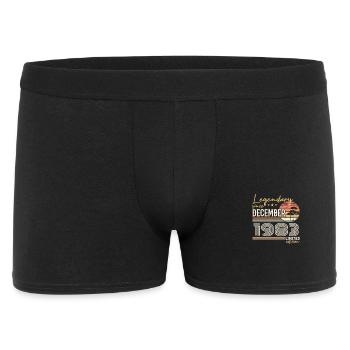 December 1983 42nd Anniversary Gift - Men's Boxer Shorts - black - Front