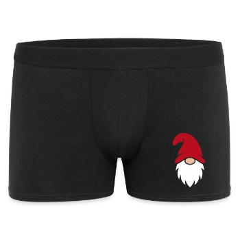 Gnome with Red Hat Silhouette - Men's Boxer Shorts - black - Front