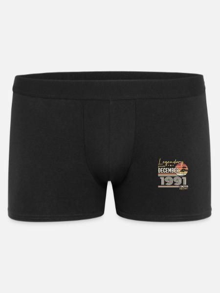 34th Anniversary Gift December 1991 - Men's Boxer Shorts - black