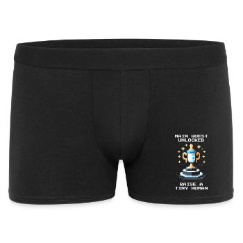 Main Quest Unlocked | Raising a child - Men's Boxer Shorts - black - Front