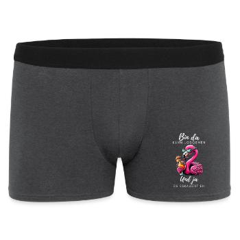 Flamingo Cocktail Party - Männer Boxer Shorts - Anthrazit - Vorne