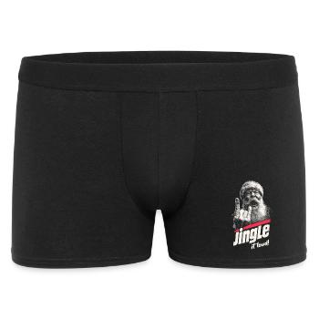 Jingle It Loud - Männer Boxer Shorts - Schwarz - Vorne