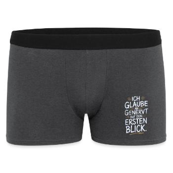Je crois en l’humour agacé au premier coup d’œil - Boxer Homme - charbon - Devant