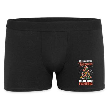 Weihnachtsmann Fichten Weihnachtsbaum Weihnachten - Männer Boxer Shorts - Schwarz - Vorne
