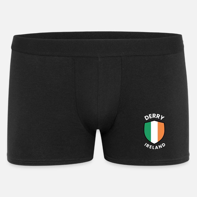 Derry Ireland Shield-Flagge - Männer Boxer Shorts - Schwarz