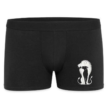Silhouette du Lion Royal - Boxer Homme - noir - Devant