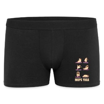 Pug Yoga Meditation Pug Dog Yoga Training - Men's Boxer Shorts - black - Front
