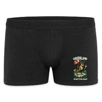 Le Groenland n’est pas à vendre, caribou de renne - Boxer Homme - noir - Devant