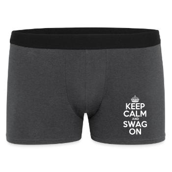 Keep Calm and Swag On - Men's Boxer Shorts - charcoal grey - Front