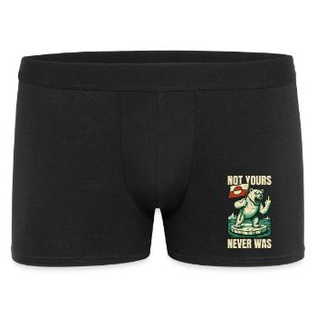 Not Yours Never Was Greenland Is Not For Sale - Männer Boxer Shorts - Schwarz - Vorne