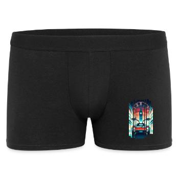 Back to the Future Retro 80s T-Shirt - Men's Boxer Shorts - black - Front