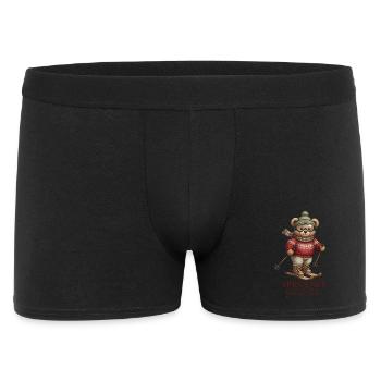 Après Ski Social Club Retro Bear Skiing - Men's Boxer Shorts - black - Front