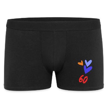 60. 60 ANS. 60e ANNIVERSAIRE. ANNIVERSAIRE 60 ANS. - Boxer Homme - noir - Devant