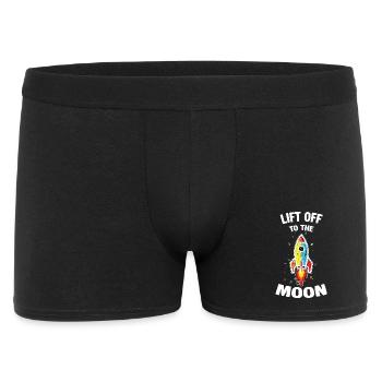 Space Rocket Scribble Lift Off To The Moon - Men's Boxer Shorts - black - Front