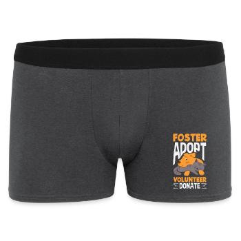 Foster Adopt Volunteer Animal Rescue Cat - Men's Boxer Shorts - charcoal grey - Front