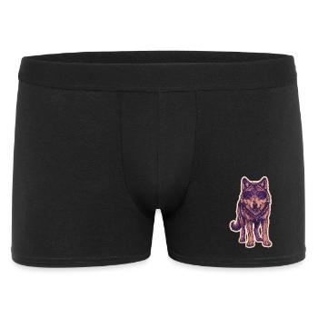 Wolf with sunglasses - Men's Boxer Shorts - black - Front