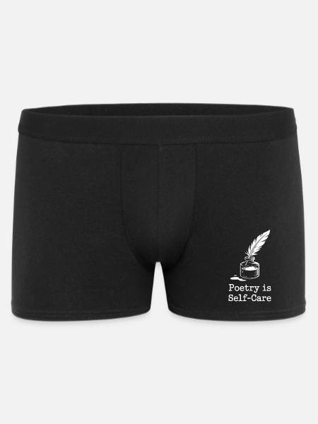 Quill & Ink Poetry Is Self-Care - Men's Boxer Shorts - black