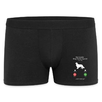 Le Cavalier King Charles Spaniel appelle le design - Boxer Homme - noir - Devant