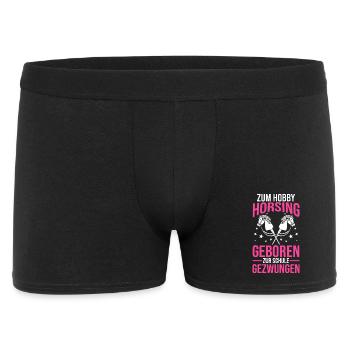 Steckenpferd Hobbyhorse Hobby Horsing - Männer Boxer Shorts - Schwarz - Vorne