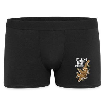 Paresseux en bloc – La chute fait partie du processus - Boxer Homme - noir - Devant