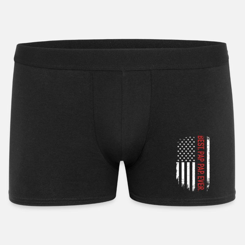 Drapeau grunge américain avec Rouge - Boxer Homme - noir