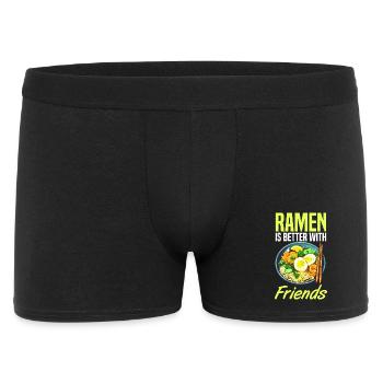 Le ramen est mieux avec des amis - Boxer Homme - noir - Devant