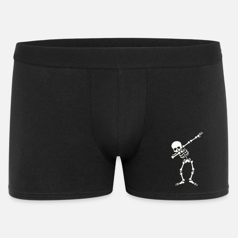 Skelett Dab Dabbing - Männer Boxer Shorts - Schwarz