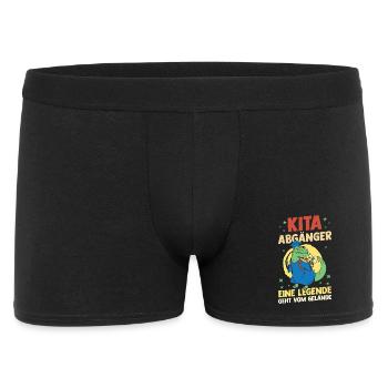 Kita Abgänger Eine Legende Verlässt Das Gelände - Männer Boxer Shorts - Schwarz - Vorne