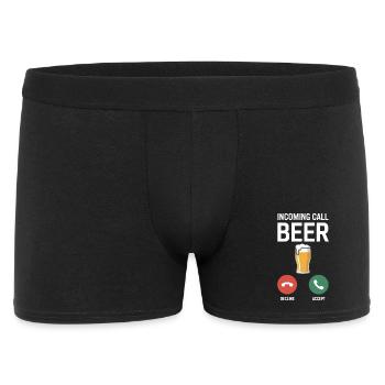 Bier Incoming Call Beer JGA Herren Männerabend - Men's Boxer Shorts - black - Front