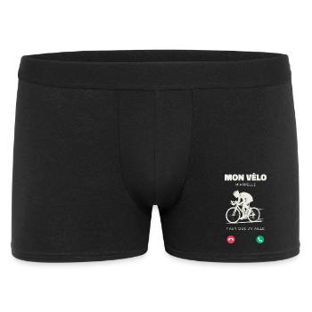 Mon Vélo M’Appelle Faut Que J’Y Aille Humour  - Boxer Homme - noir - Devant