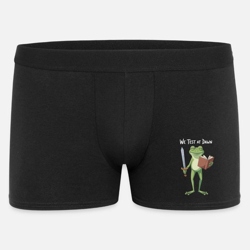 Dawn Quest Frog with Book - Men's Boxer Shorts - black