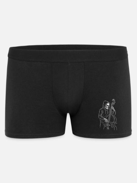 Hooded Skeleton Cellist - Men's Boxer Shorts - black