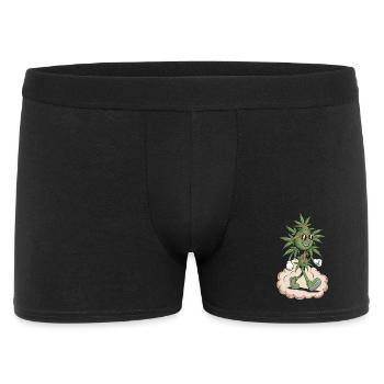 T-shirt Cannabis Weed avec lunettes de soleil - Boxer Homme - noir - Devant