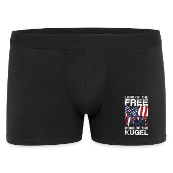 Land Of The Free Home Of The Kugel Design With - Men's Boxer Shorts - black - Front