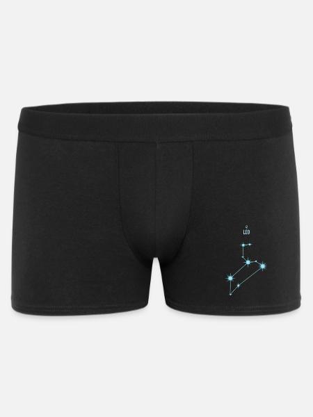 Löwe Tierkreiszeichen Stern Sternbild Pastellblau - Männer Boxer Shorts - Schwarz