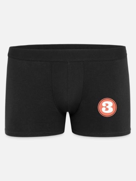 3 Funny Gift T-Shirt - Men's Boxer Shorts - black