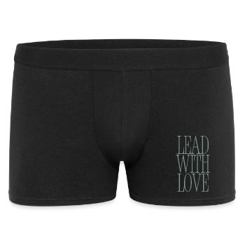 Lead With Love Bold Typography - Men's Boxer Shorts - black - Front