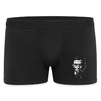 Abraham Lincoln raucht Zigarre - Männer Boxer Shorts - Schwarz - Vorne