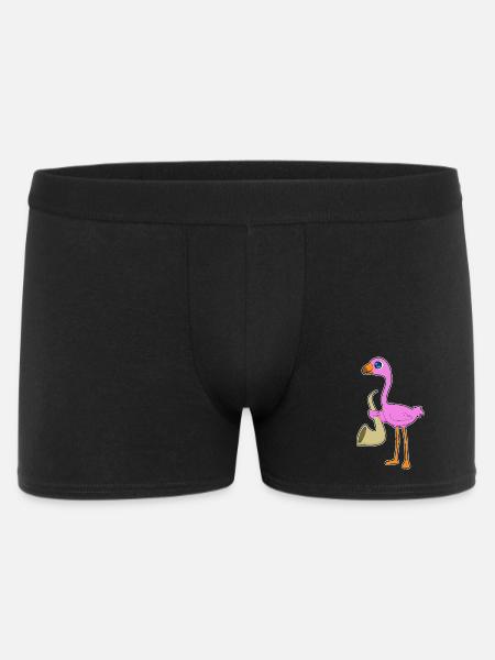 Flamingo Musician Saxophone Music - Men's Boxer Shorts - black
