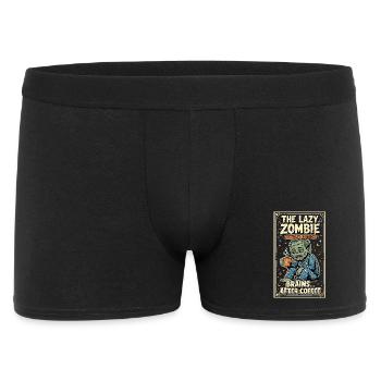 Humour de café du Lundi-zombie paresseux - Boxer Homme - noir - Devant