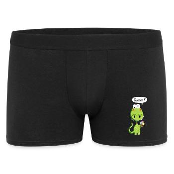 Yummy Drache - Männer Boxer Shorts - Schwarz - Vorne