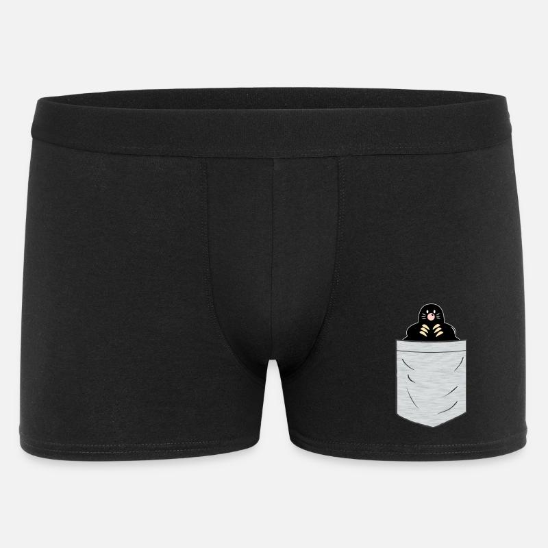 Maulwurf Brusttasche - Männer Boxer Shorts - Schwarz